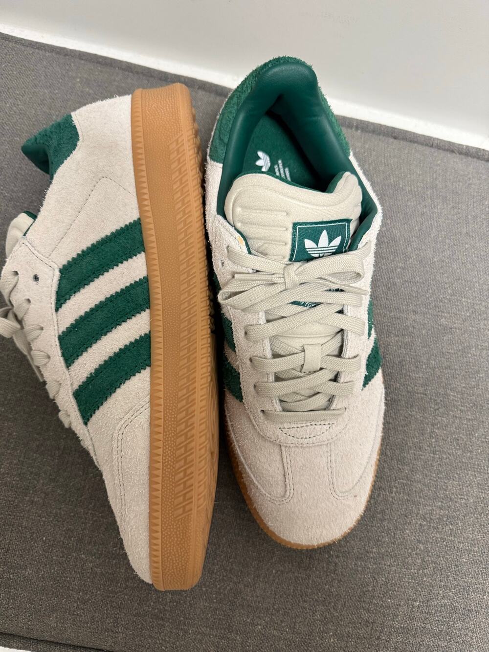 Adidas Samba Sneakers Shoes green grey sueded Men Size 12